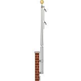 8' Standard Commercial Vertical Wall Mounted Flagpole